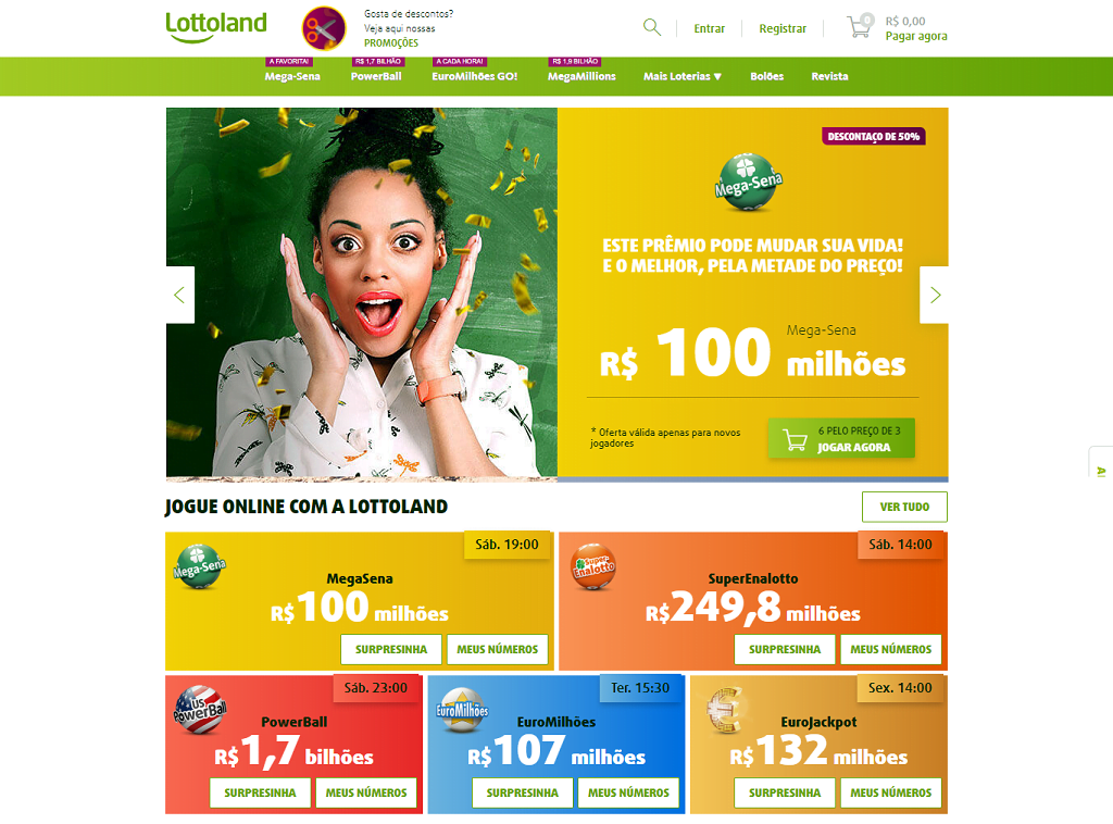 Jogue em loterias online do Brasil e do mundo na Lottoland
